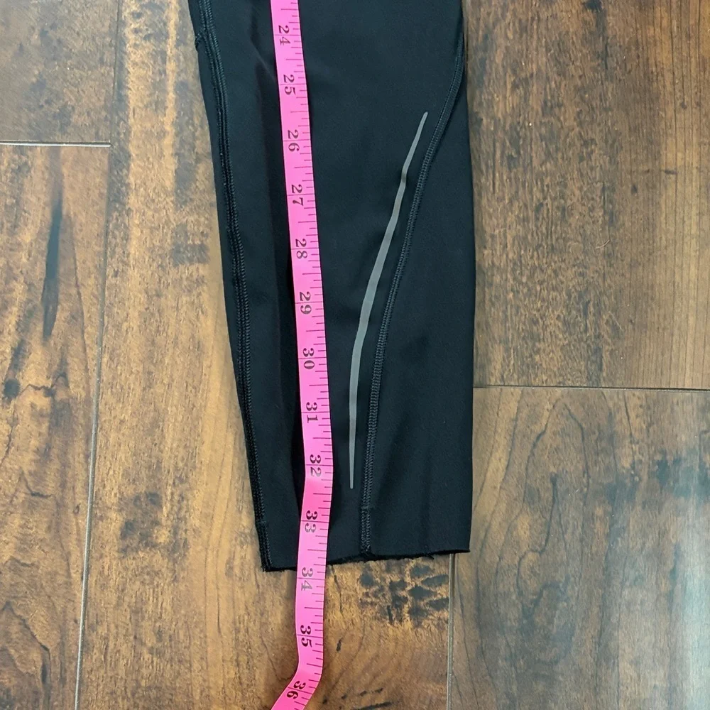 lululemon athletica Black Leggings with Reflective Stripes